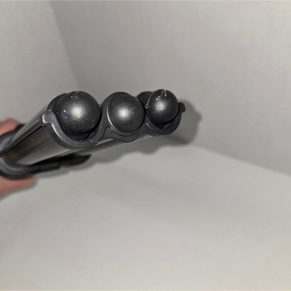 Revlon Jumbo 3 Barrel Hair Waver Ceramic Styling Curling Iron Tourmaline - Picture 2 of 7